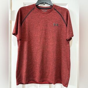 Under Armour Men’s Tech Short Sleeve T-Shirt - Red Heather - Fits Like a Large